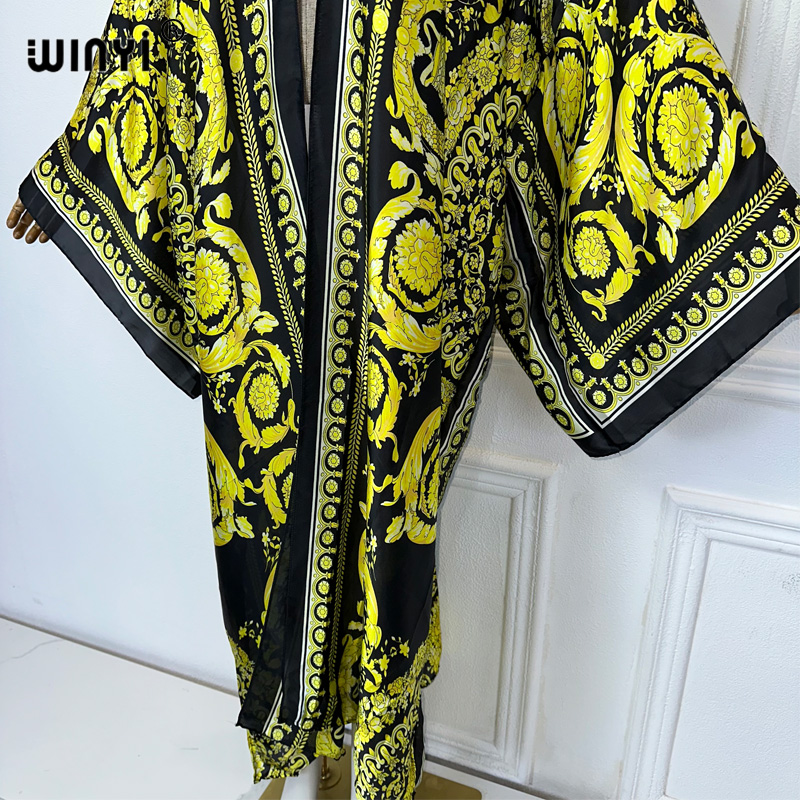 WINYI 아프리카 보호 프린트 기모노 아프리카 드레스 - Cover Up Kaftan 리뷰 및 가격